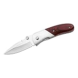 Herbertz Einhandmesser, AISI 420, Pakkaholz-Schale, Clip Messer, grau, M