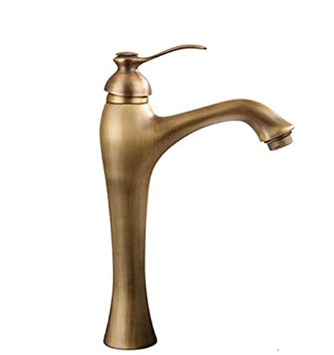 Robinet eau chaude et froide en laiton avec mitigeur vintage pour lavabo