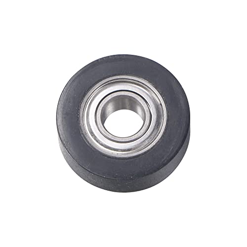 2 PCS Guia Polia Roda Flat Groove 5mm Eixo Furo 16mm Diâmetro Pu Revestido