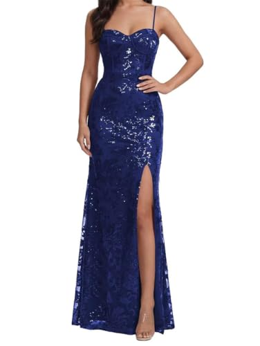 Robe de soirée à paillettes fuchsia fente élégante pour cocktail taille 40