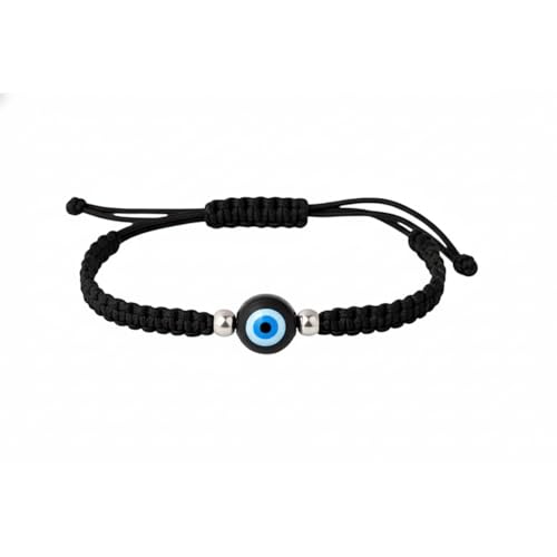 Image of 925 Sterling Silver Evil Eye Bracelet for Men and Women - Nazariya Ankh wala Pure Chandi Ka Hand Band | Buri Nazar se Protection ke Liye | Najar Battu