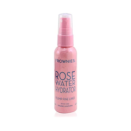 Spray hidratante agua de rosas con ácido hialurónico de Frownies para rellenar arrugas