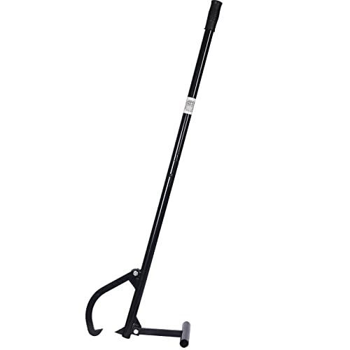 48 Heavy-Duty Steel TimberJack Log Lifter - Triple Thick Rustproof High Carbon Steel Double Hook - Ideal for Elevating Rolling Repositioning Logs - Suitable for Log Saws Chainsaws Hand Saws
