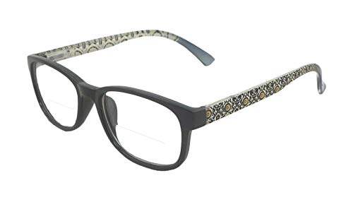 The Bifocal Reader Demi Bifocal Reading Glasses (+2.50, Grey/Clear)