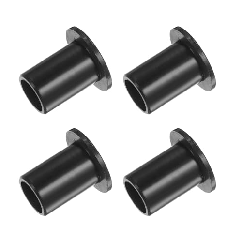 Kozelo 4 Stück Nylon-Flanschbuchsen [10,1 mm Bohrung x 12 mm Außendurchmesser x 20,5 mm Länge] Nylon-Kunststoffbuchsen für Welle, schwarz