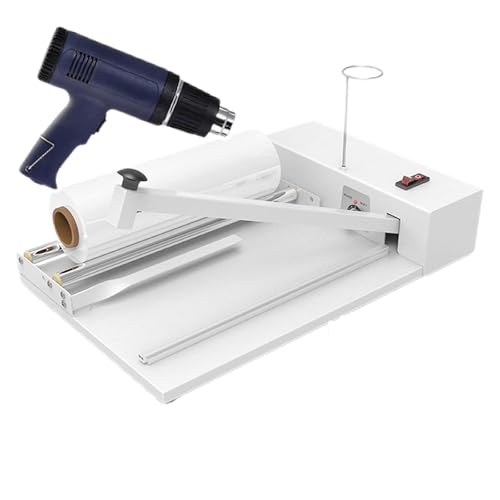 Commercial Manual Shrink Wrap Machine,9 Adjustment Temp,Tabletop Shrink Wrapping Sealer Device,for Book Packaging,30cm/11.8