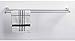 Cocina Baño Toallero de Barra Para Baño Toalleros Space - Toallero doble de aluminio, línea recta, herrajes simples, toallero colgante, frontal y posterior, unipolar