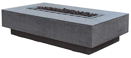 Elementi-Hampton-Outdoor-Fire-Pit-Table-56-Inches-Rectangular-Firepit-Concrete-Patio-Heater-Electronic-Ignition-Backyard-Fireplace-Cover-Lava-Rock-Included-Liquid-Propane