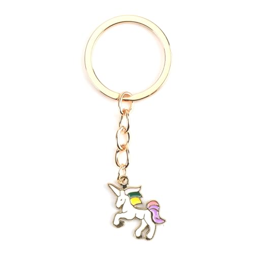 Llavero lindo con colgante de unicornio para regalos creativos, llavero personalizado para mujer, regalo de cumpleaños, regalo de boda o regalo para la mejor amiga, plata, S