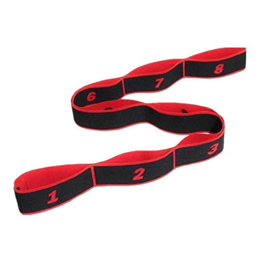 xingmo Stretch Strap Stretch Band With Multi Loops Yoga Exercise Trainer Bands latin Band (Red) - Image 2