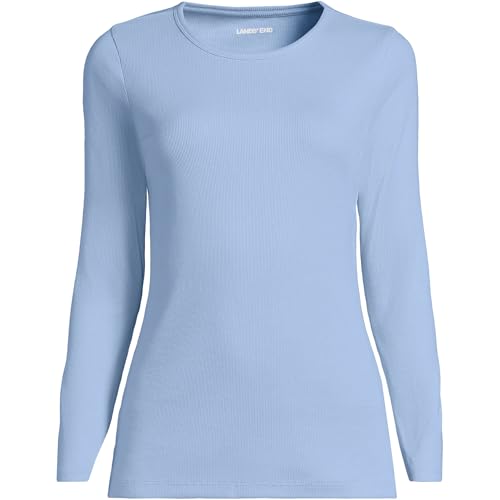 Image of Lands' End Women's Cotton Rib Knit T-Shirt