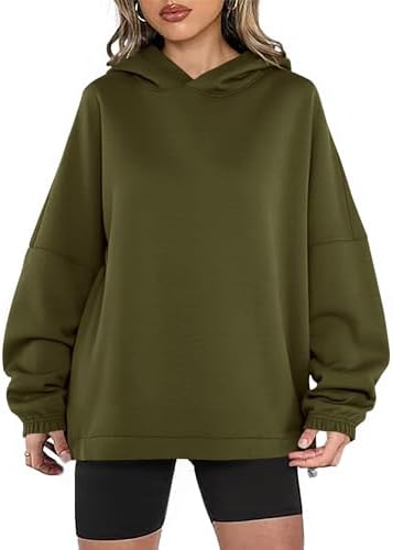 KIRUNDO Hoodies For Women 2025 Fall Fashion Hooded Oversized Sweatshirt Long Sleeve Fleece Pullover Trendy Winter Clothes