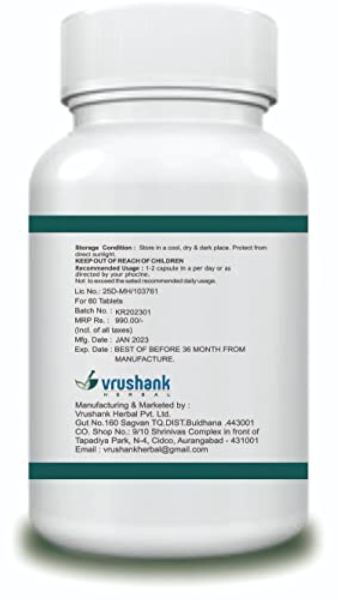 Vrushank Kayak Rasayan, 60 Capsules