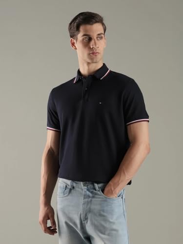 Image of Tommy Hilfiger Men Polo Cotton Regular Fit Shirt