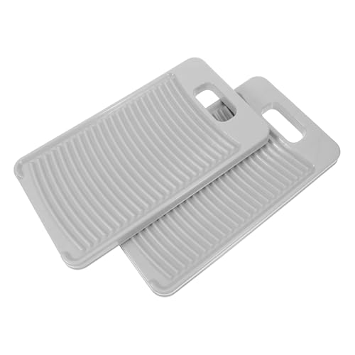 VERDANVERSE 2個ミニ洗濯板 手洗い用たわし板 家用衣類洗浄ボード 靴下や小物洗いに適したコンパクト設計 滑り止め収納便利