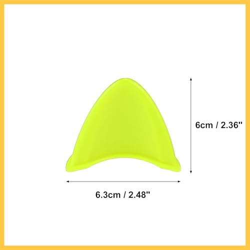 REPAIROCK 2pcs Cat Ears Style Attachments Helmet Decoration Accessories Self Universal Helmet Cover Sticker for Motorcycle Bicycle Scooter Fluorescent Green TPU Auto Replacement Parts