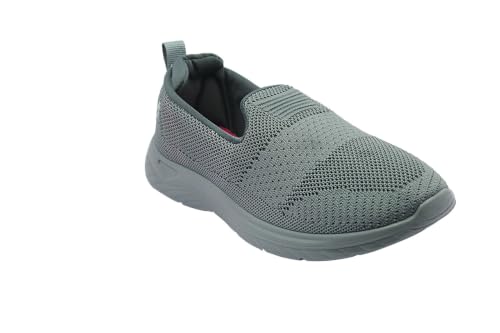 Image of WalkLine Women's Slip-On Walking Shoes | Lightweight Knitted Mesh Casual Sneakers | Soft PU Sole Comfortable Loafers | Breathable Running, Gym, Travel Shoes for Women