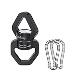 Picture of Digtichnny Swivel Hook for Swing, Safety Swing Swivel with 2 Carabiners, Rotational Device Swing Spinner for Web Tree Tire Rope Swing, Aerial Dance, Children’s Swing, Hanging Hammock