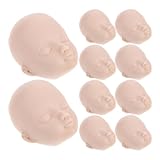 COHEALI 10pcs Doll Repainting Supplies Bulk Mini Dolls Doll Head for Makeup Doll Makeup Diy Doll Head Cosmetology Silicone Doll Makeup Practicing Doll Replacing Head Body Bjd Doll