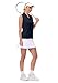 YSENTO Women's Sleeveless Golf Shirts Summer Fashion Cute Polo Tops UPF 50 Dry Fit Lapel Collar V Neck Clothes Navy S