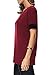 Sarin Mathews Women's Casual Round Neck Loose Fit Short Sleeve T-Shirt Blouse Tops Burgundy XL