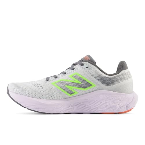 New Balance Women's W880V14 Running Shoe, Grey Matter/Taro/Bleached Lime GLO, 5 X-Wide