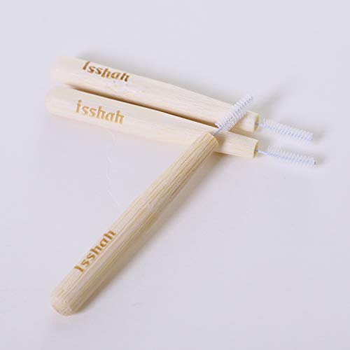 Isshah Biodegradable Bamboo Handle Interdental Brushes Between Teeth Cleaner Deep Clean Toothpick, Size 2 (0.5Mm), 40 Count #TOP5