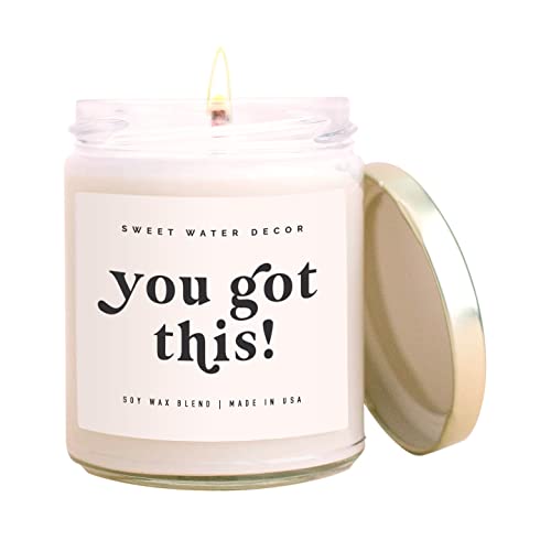 Sweet Water Decor, You Got This Candle | Spa Day Scented Soy Wax Candle For Home | 9Oz Jar Candle With Gold Lid, 40 Hour Burn Time, Made In The Usa #TOP6