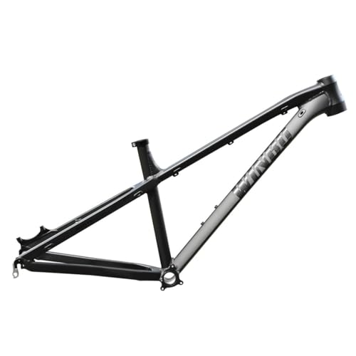 Am Hardtail Cuadro De Bicicleta De Montaña 26er 27.5er Cuadro Dirt Jump 16'' Freno De Disco Cuadro De Aleación De Aluminio QR 135mm con with Headset Y Seatpost Clamp(Black)