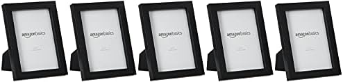 Amazon Basics Photo Frame - 13 x 18 cm, Black, 5-Pack