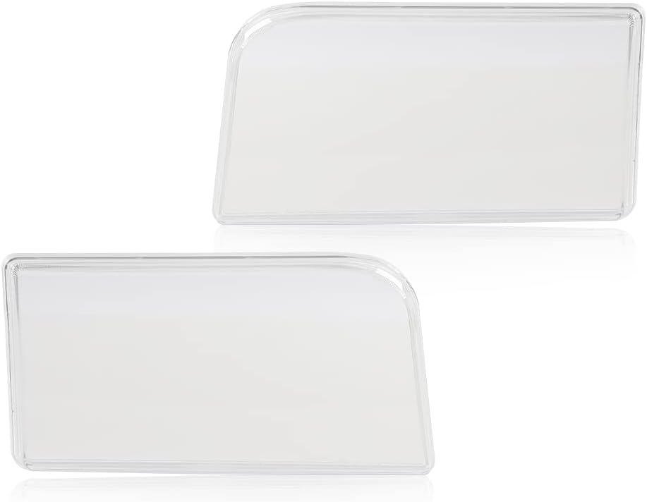 GRAND ORANGE Headlight Lens Cover Compatible with Ford Bronco F150 1992-1996, Fit F250 F350 Super Duty 1992-1997, 1 Pair Headlamp Clear Lens Covers F2TZ13008A F2TZ13008B