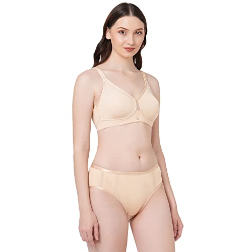 Image of SOIE Women Full Coverage Minimiser Bra with High Waist Brief Set