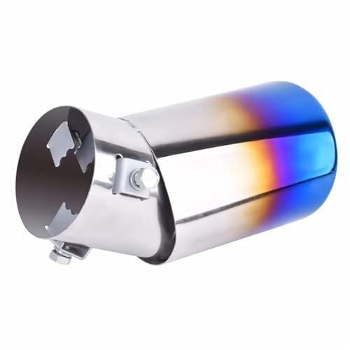 D'éChappement Tube Embout De Silencieux D'échappement De Voiture en Acier Inoxydable Bleu Rôti, 1 Pièce, Couvercle De Tuyau D'échappement, Diamètre Inférieur À 58MM Tuyau D'éChappement