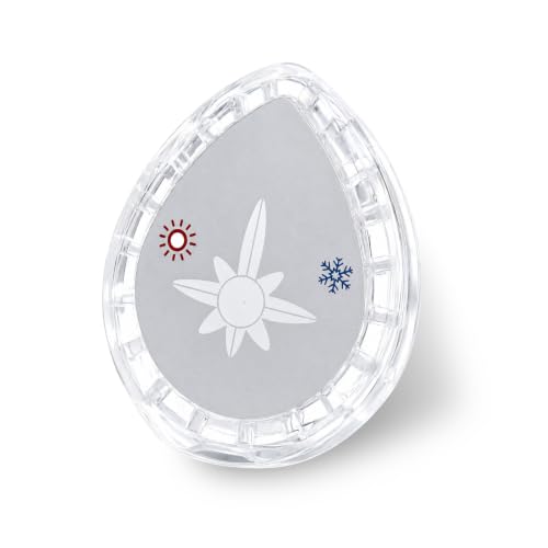 Knob Insert Cap Replacement Compatible with Moen 91751 Chateau, Fits Moen 96797 Shower Handle, Cap Only,Sun & Snowflake Symbols