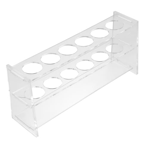 SOESFOUFU 科学的なチューブラック 6スロット試験管スタンド 保管が簡単 実験用ガラス器具ホルダー