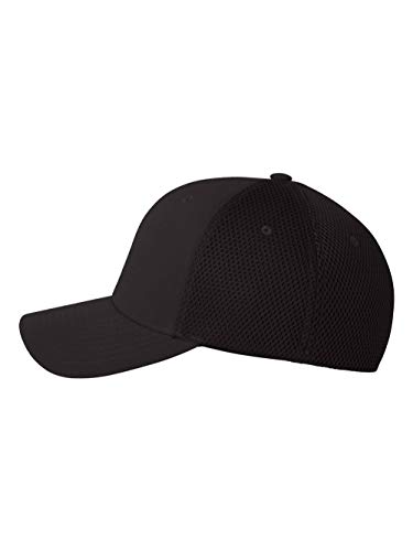 Flexfit 6533 Ultrafibre & Airmesh Fitted Cap, Black - Large/X-Large