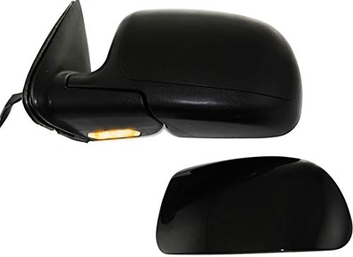 Kool Vue Left Power Heated Mirror for Chevrolet Silverado 1500 Tahoe 2003-2006, Manual Fold, Signal Light, Puddle Lamp, Without Blind Spot Monitor, Auto-Dimming, 2 Caps, Car Mirror Accessories