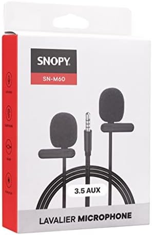Snopy SN-M60 Siyah 2 Mikrofonlu Akıllı Telefon ve Youtuber Yaka Mikrofonu - Görsel 3