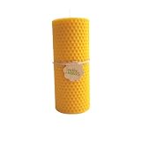 Hope&Need Beeswax Pillar Candles- Big Size 1 Piece(5.5 inches x 2.3 inches) %100 Pure Bees Wax Candl