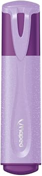 Maped Fluo Peps Glitter Highlighters in Pastel Colors x4 (742046)