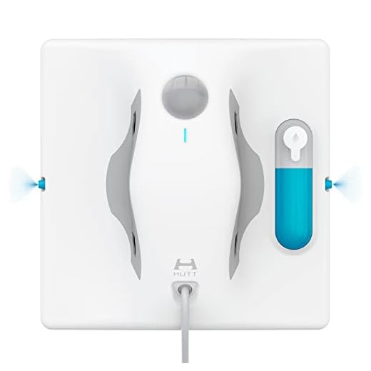 Hutt W8 Window Cleaning Robot & Mop Robot for Surfaces such as Tiles, Mirrors etc (Max 3800Pa Suction Power, 2-Way Spray System, 80 ml Tank, Car Path Planning, Laser Sensors, 6.3 m Power Cable, Remote