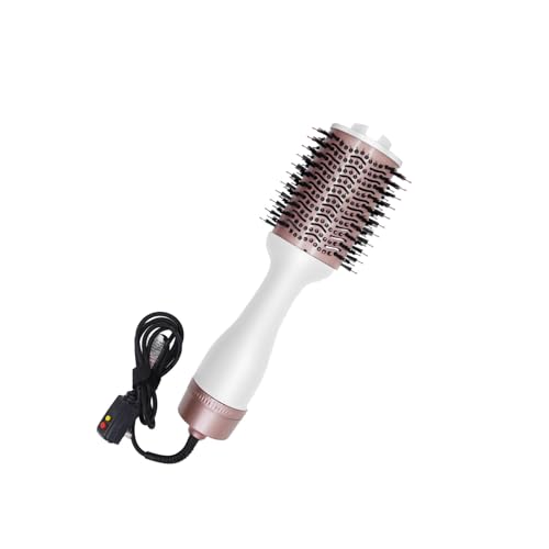 Sonew 2-in-1 Hair Dryer Brush, Ionic Volumizing Straightener, Travel Size, US Plug, White