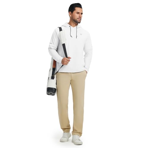 Image of M MAELREG Hoodies for Men Golf Fleece Hooded Sweatshirts Dry Fit Athletic Lightweight Casual Midlayer Mens Hoodies Pullover
