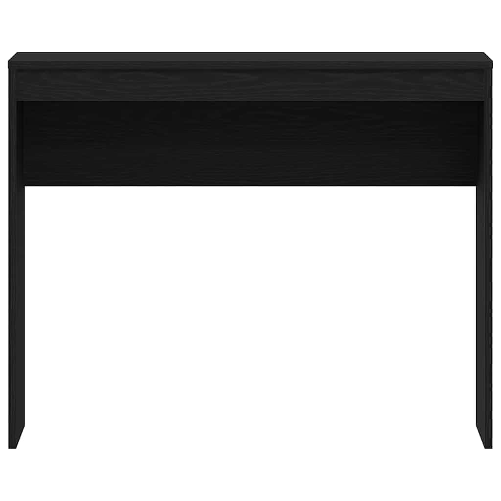 Scrivania in rovere nero, 90 x 40 x 72 cm, moderna scrivania per computer in legno, tavolo da lavoro compatto per casa e studio, stabile tavolo da ufficio