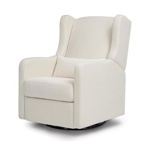 Image of Davinci Carter’s Arlo 270° Swivel Rocker Recliner Chair - GREENGUARD Gold, FSC & Certi-PUR US Certified - Ultra Comfy Nursery Glider Recliner - Glider Rocking Chair for Nursery and Living Room, Ivory
