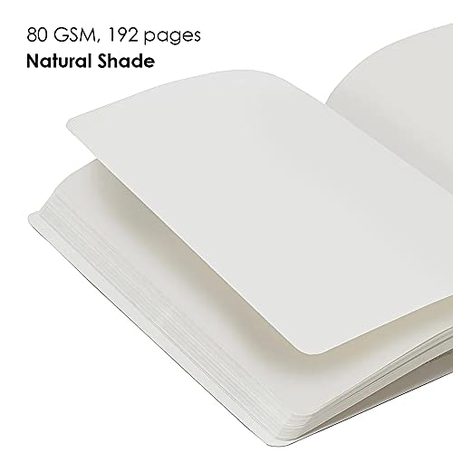 Image of myPAPERCLIP Binary Series - A5 Unruled Notebook | Italian Hardboard Cover | 192 Pages, 80 GSM Paper, A5 (5.83 x 8.27 in) | Thread Bound with Elastic Closure & Bookmark | Red