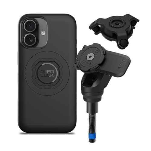 Image of Quad Lock Handlebar Clamp PRO Motorcycle Phone Mount with Vibration Dampener and MAG Phone Case for iPhone 17
