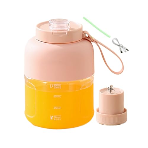 Licuadora recargable portátil, licuadora portátil recargable, licuadora portátil de doble cobertura de gran capacidad inalámbrica, mezclador de verduras de frutas para actividades al aire libre