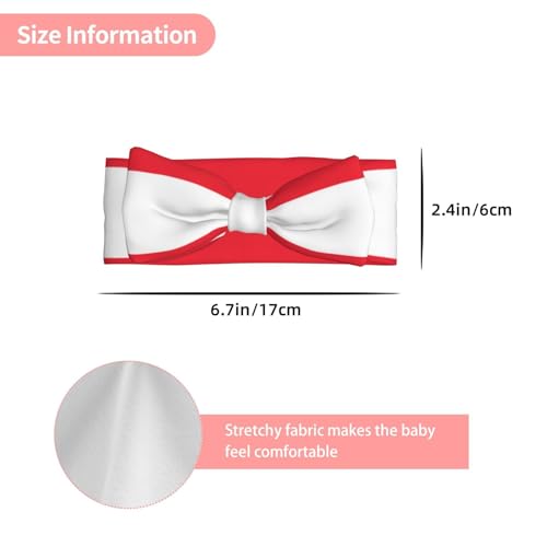 Austrian flag Baby Bow Headband. Comfortable baby headband, suitable for daily wear and photo props.3