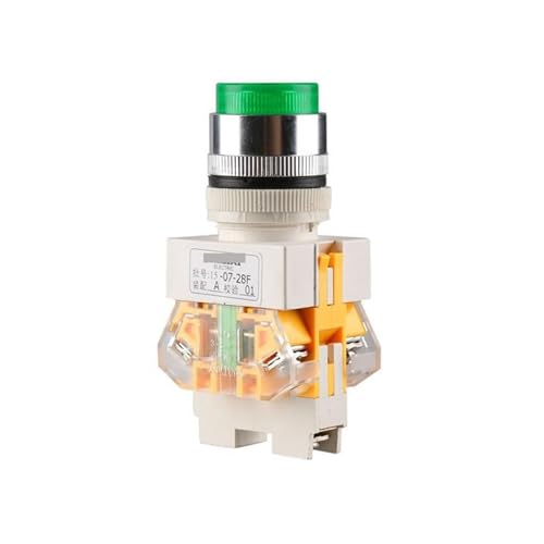 Pulsador iluminado LAY7-11D 380V rojo neón para panel de control industrial 2